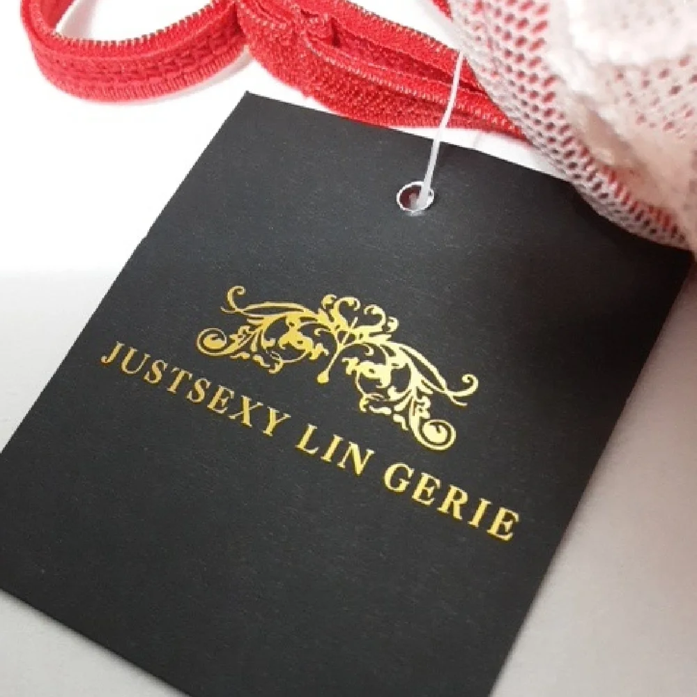 JUSTSEXY LIN GERIE Red and White‎ Mesh Lace 3 PCS.Lingerie Set